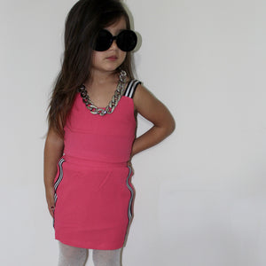 Track Team Crop Top & Skirt Set