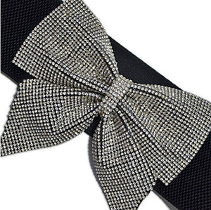 Sparkly Crystals Bling Bow Belt