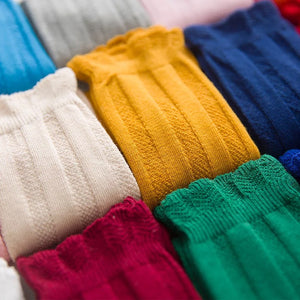 Ruffle knee high socks