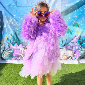 Lavender Wonderland Fur Coat