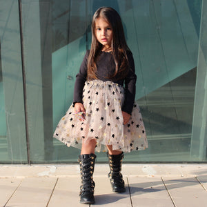 Sequins star tulle dress