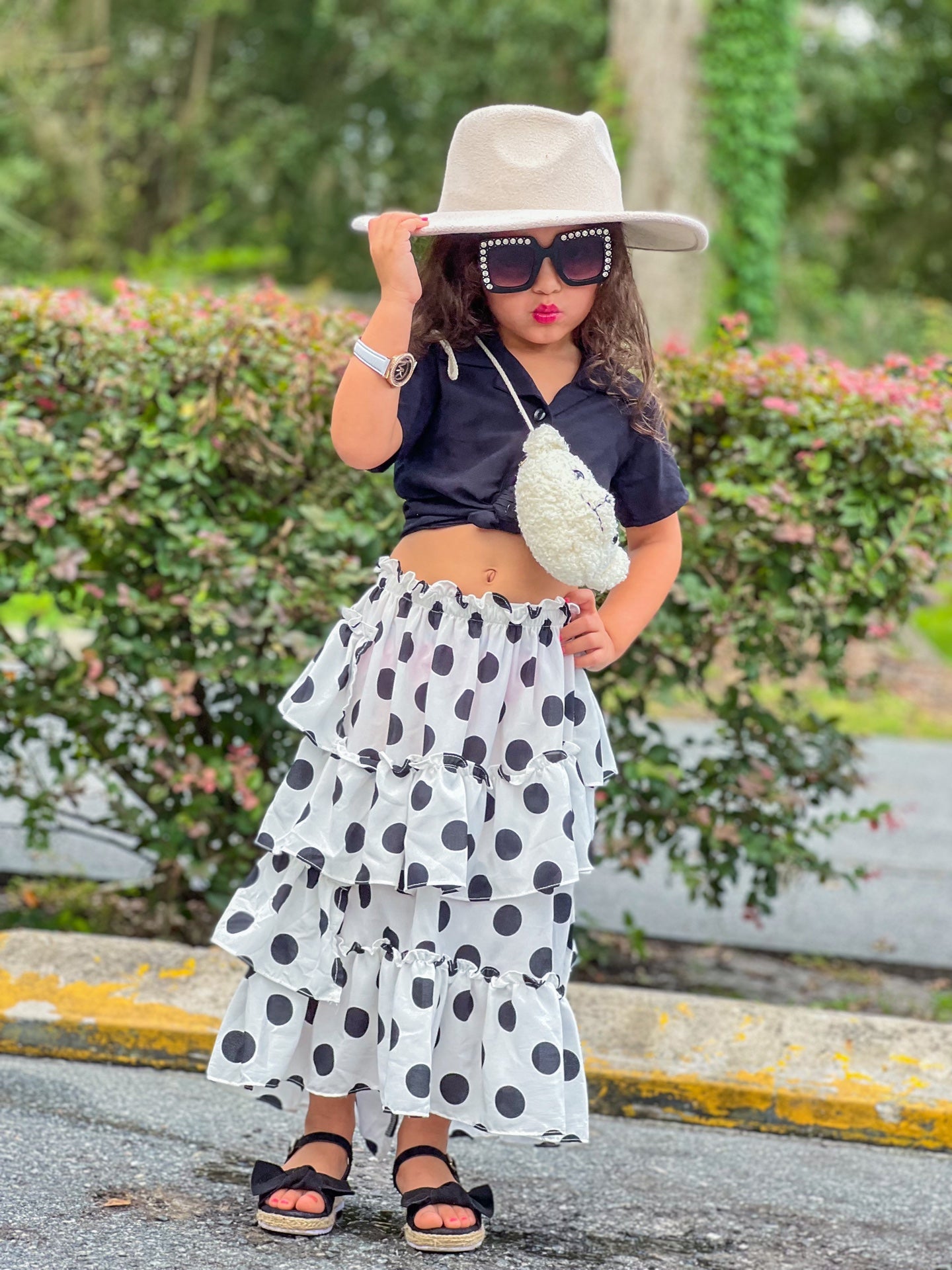 Polka Dot Maxi Skirt