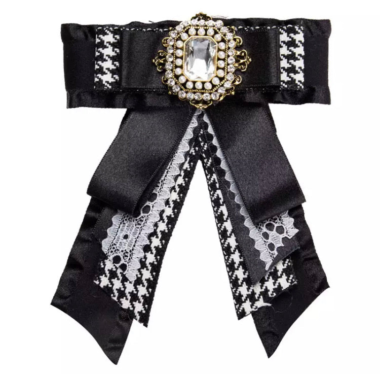Luxury Rhinestone Bow Pin