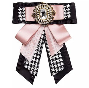 Luxury Rhinestone Bow Pin