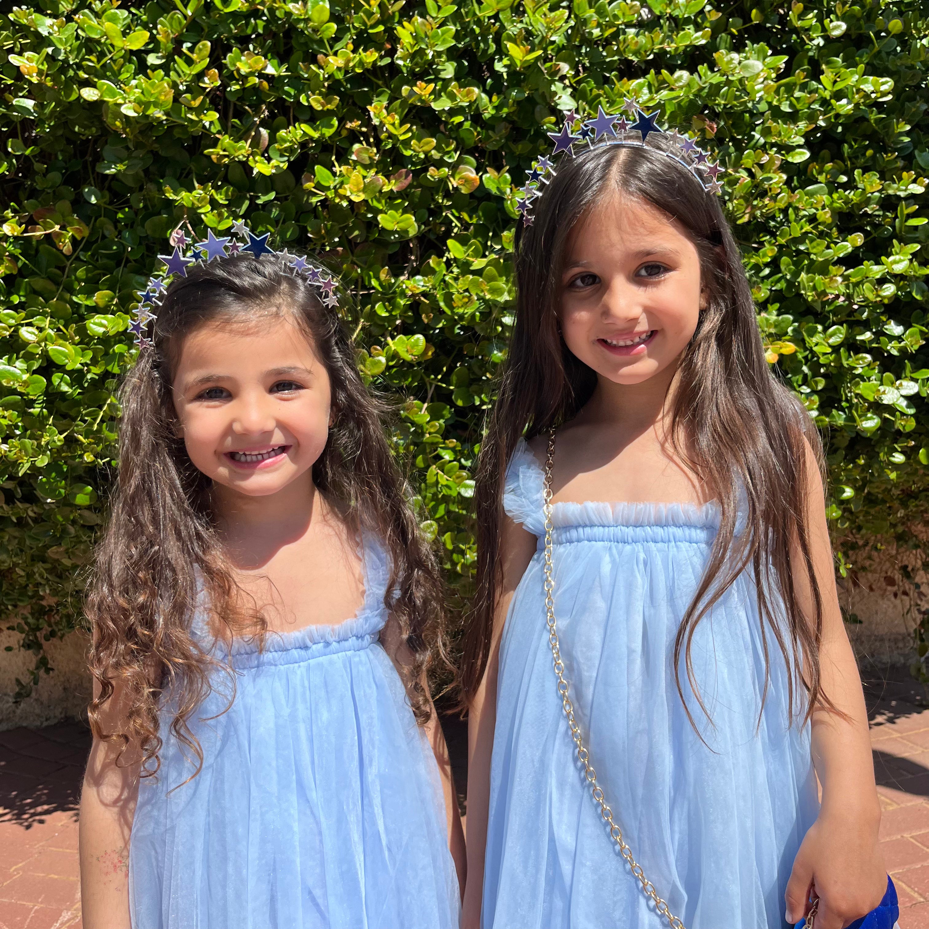 Blue tulle dress