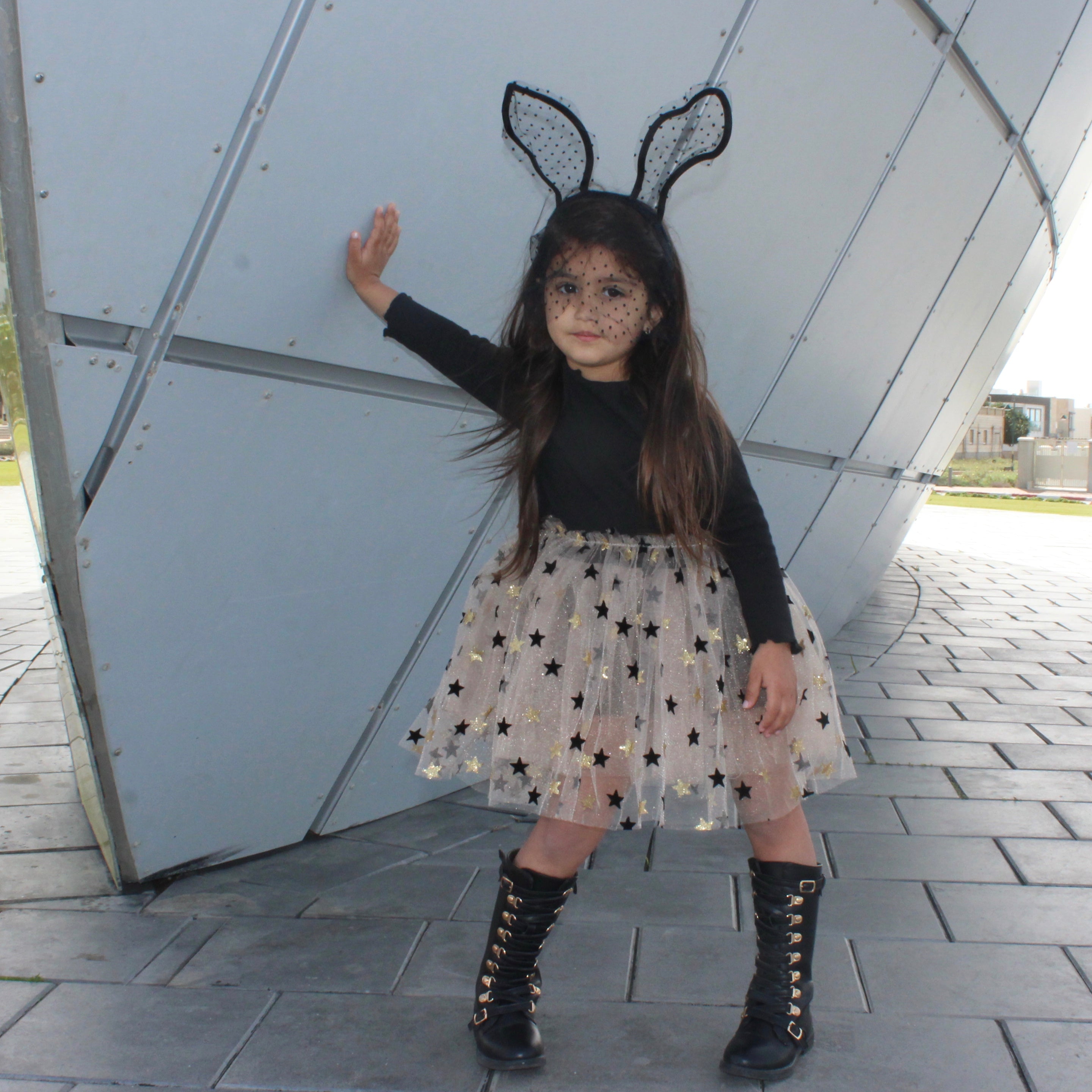 Sequins star tulle dress
